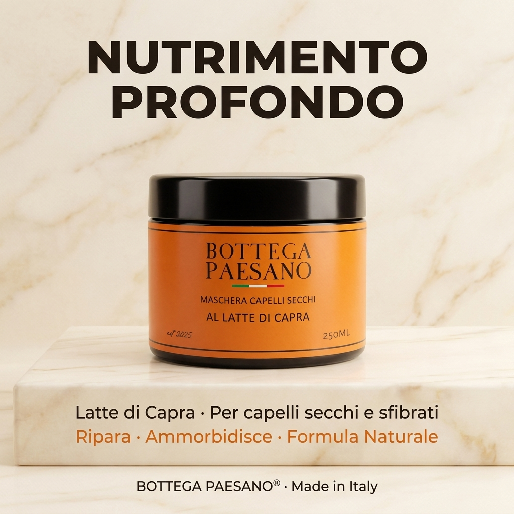 Maschera Capelli Secchi al Latte di Capra - Nutrimento profondo
