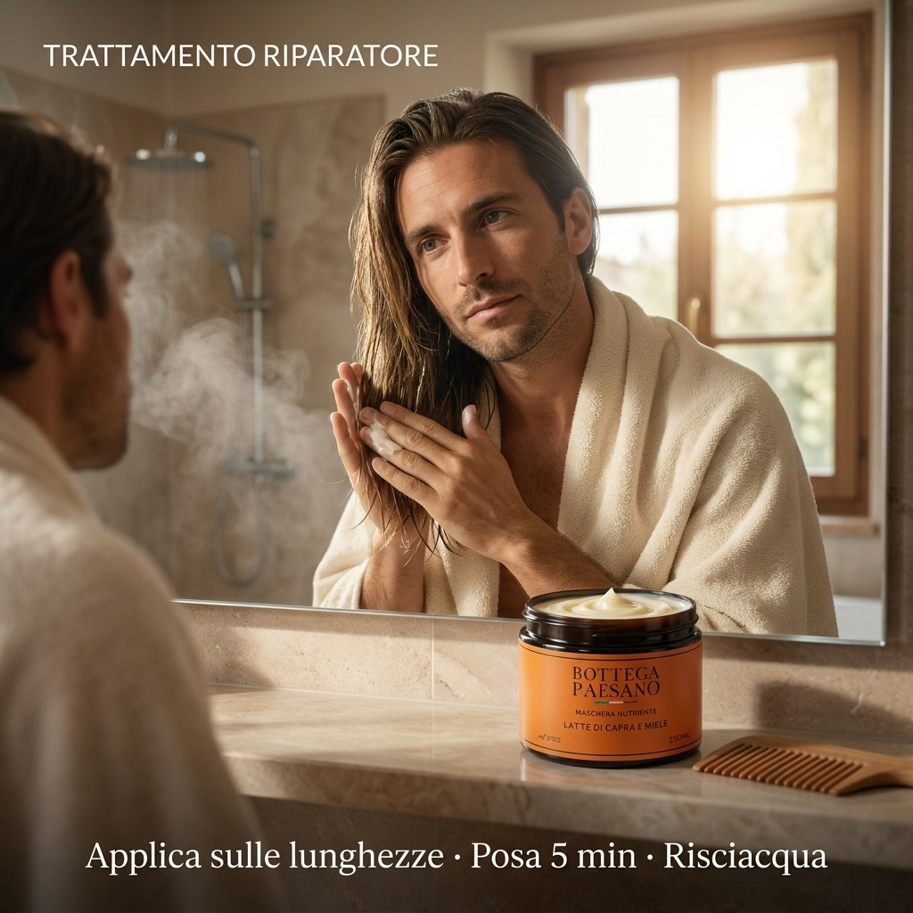Maschera Capelli Secchi al Latte di Capra - Trattamento riparatore