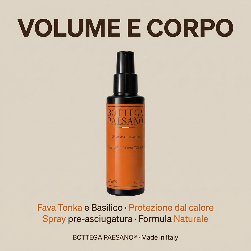 Spray Volumizzante Fava Tonka e Basilico - Volume e corpo