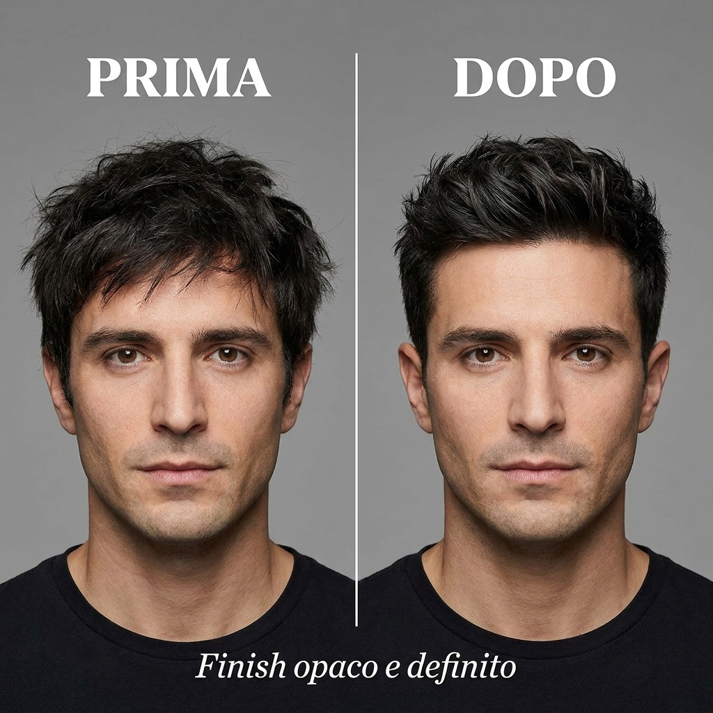 Cera Effetto Matt Liquirizia - Prima e Dopo