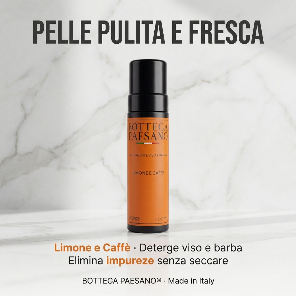 Detergente Mousse Viso/Barba - Pelle pulita e fresca
