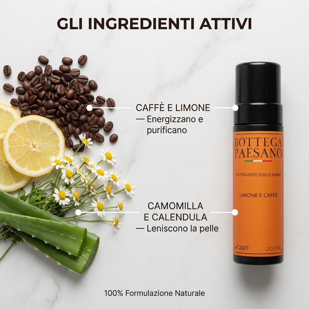 Detergente Mousse Viso/Barba - Ingredienti attivi