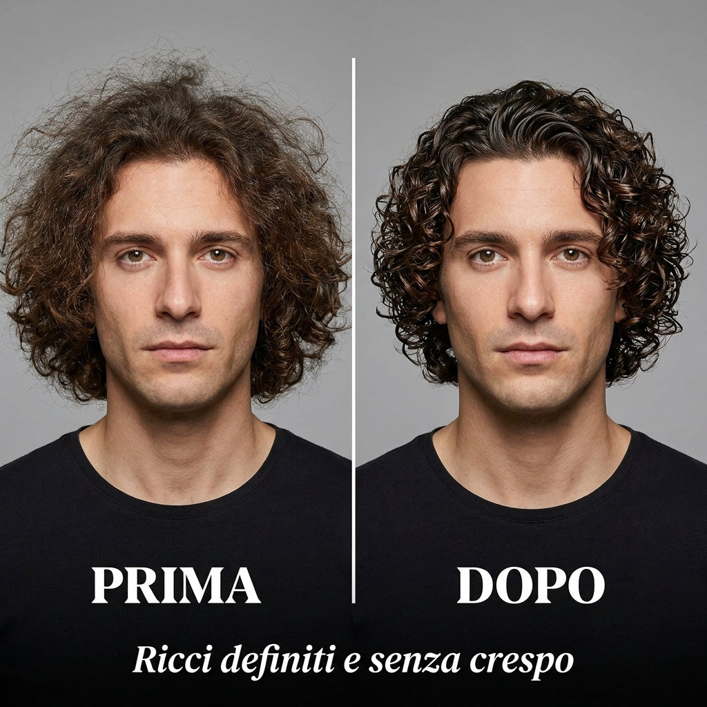 Gel Effetto Bagnato Capelli Ricci - Prima e Dopo