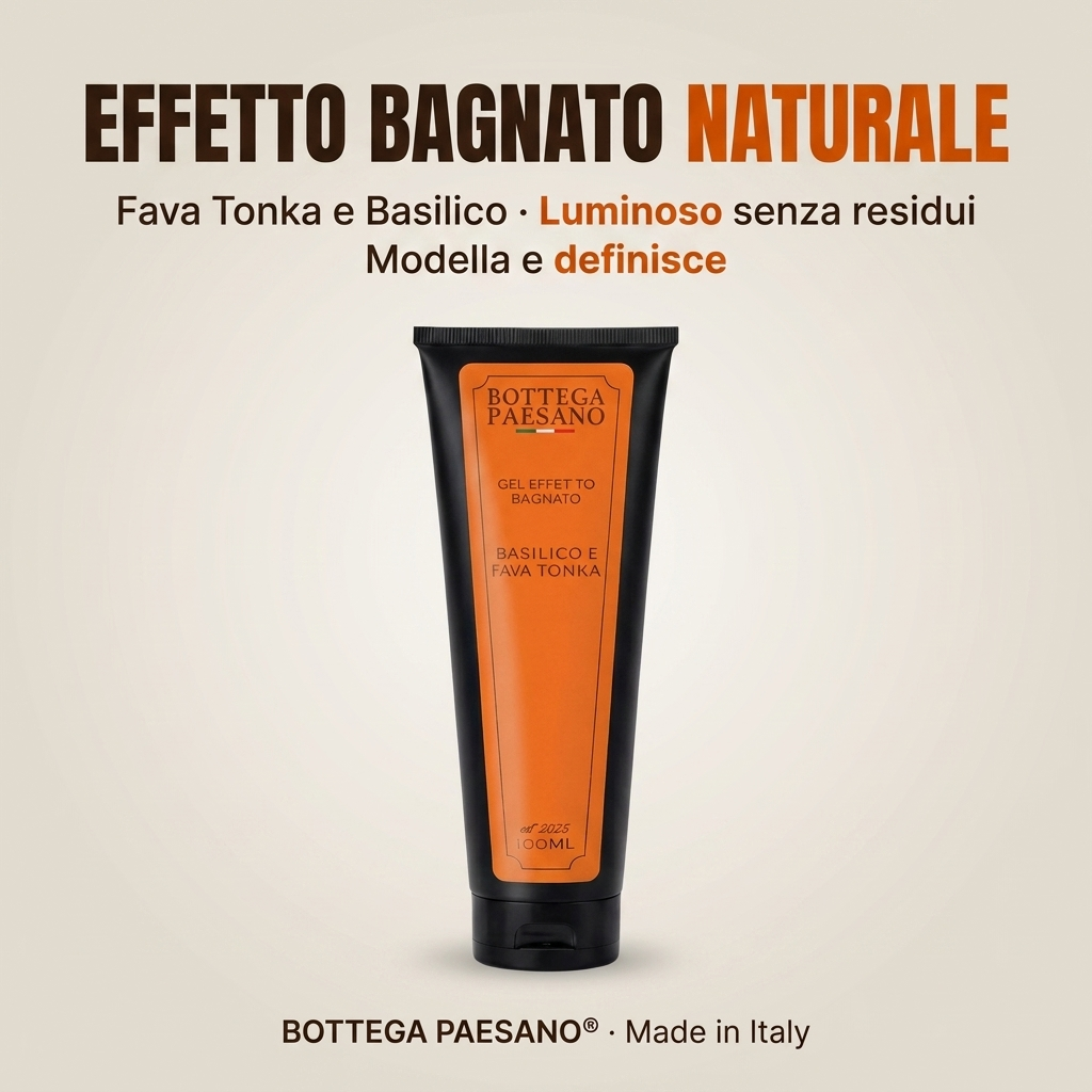 Gel Effetto Bagnato Fava Tonka e Basilico - Effetto bagnato naturale