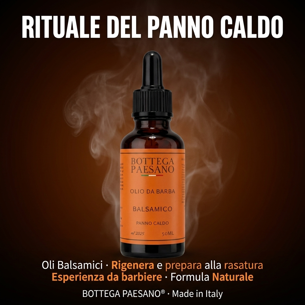 Olio da Barba Panno Caldo Balsamico - Rituale del panno caldo