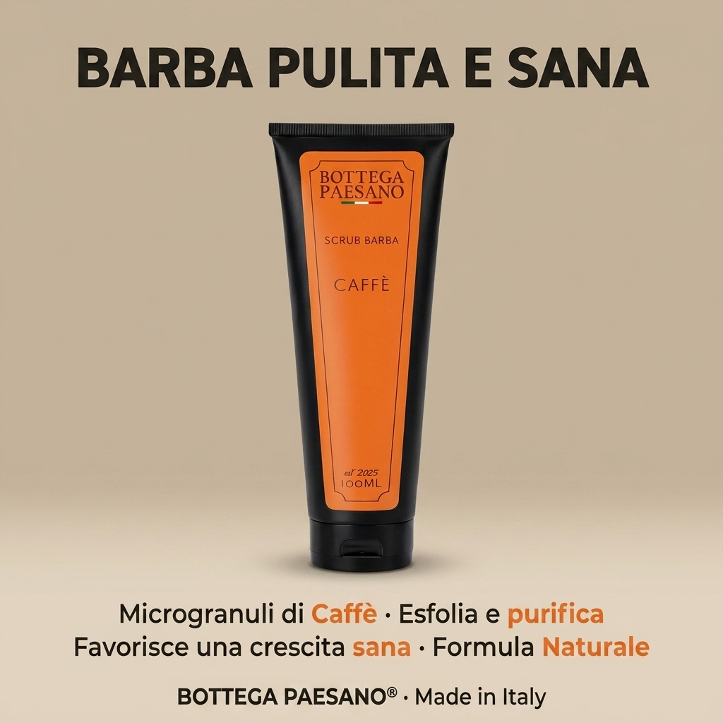 Scrub Barba Purificante al Caffè - Barba pulita e sana