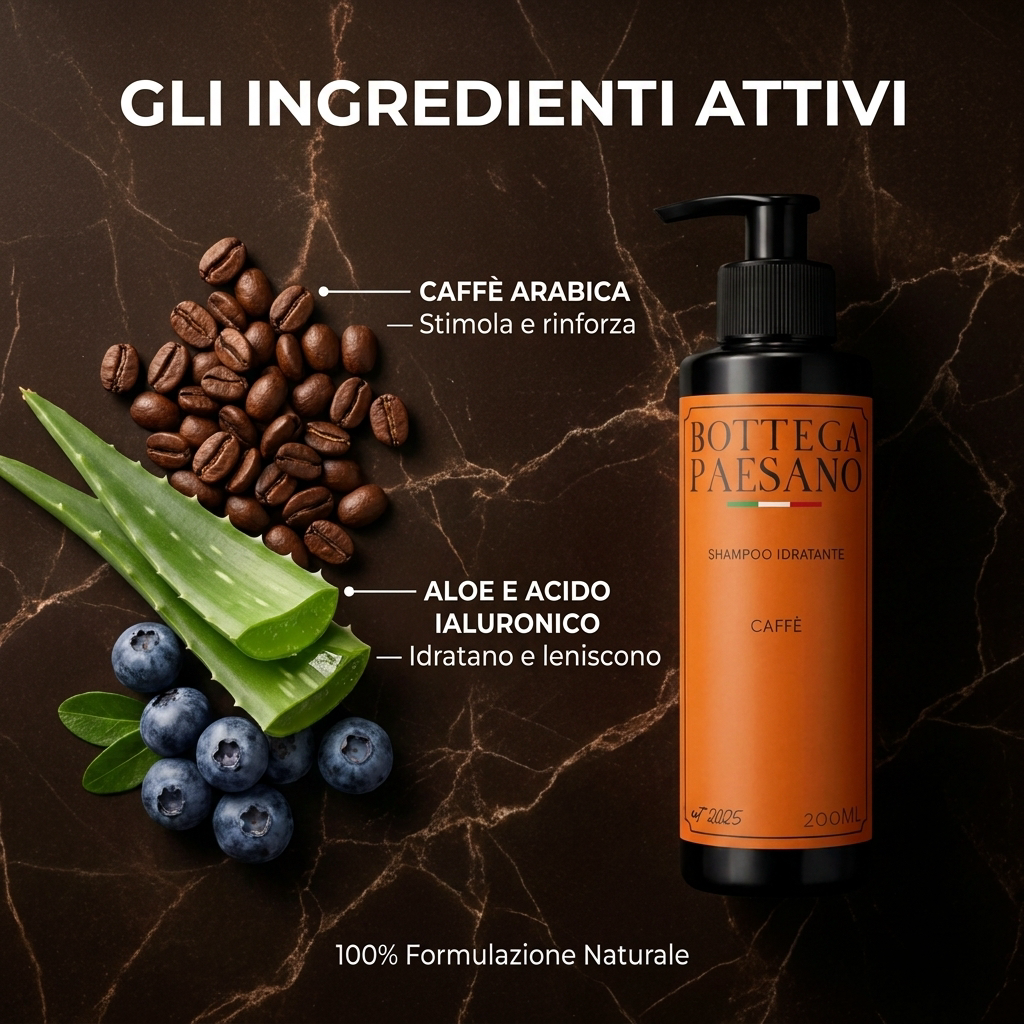 Shampoo Idratante al Caffè - Ingredienti attivi