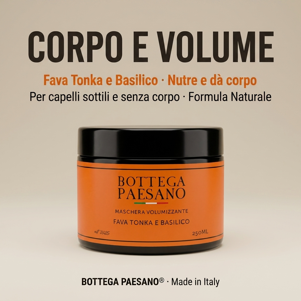 Maschera Volumizzante Fava Tonka e Basilico - Corpo e volume