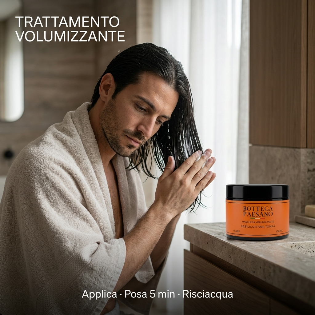 Maschera Volumizzante Fava Tonka e Basilico - Trattamento volumizzante