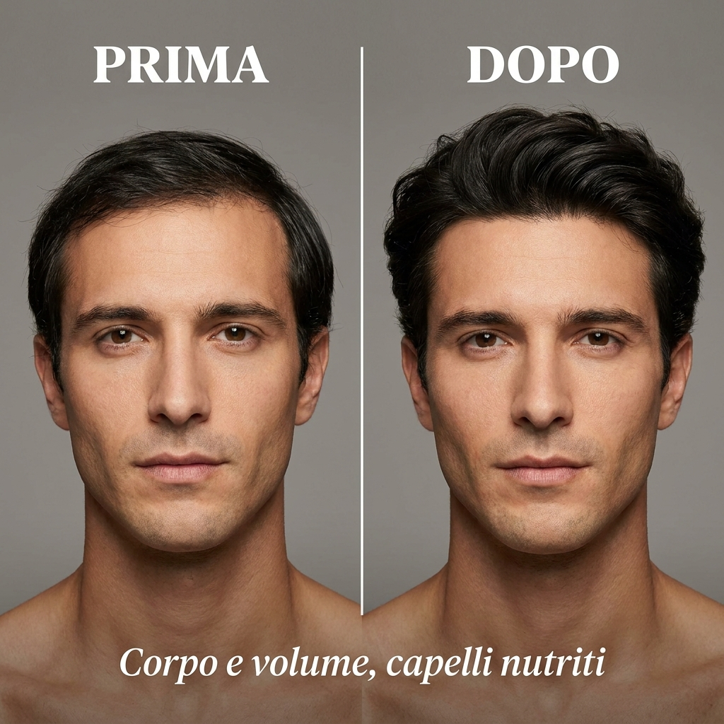 Maschera Volumizzante Fava Tonka e Basilico - Prima e Dopo