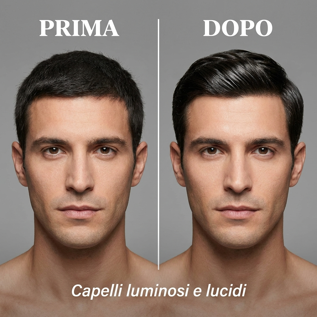 Spray Lucidante Acido Ialuronico e Cheratina - Prima e Dopo