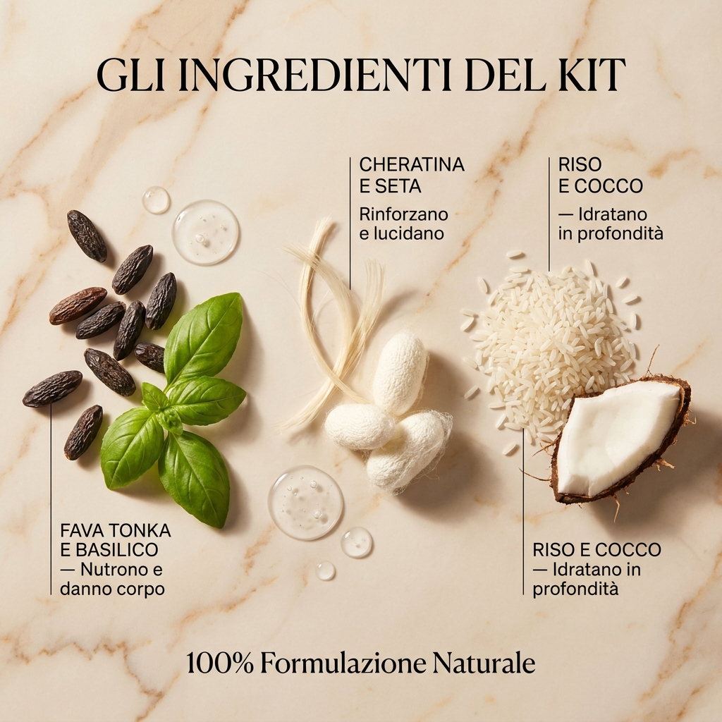 Box Routine Completa Lisci 8 in 1 - Ingredienti del kit