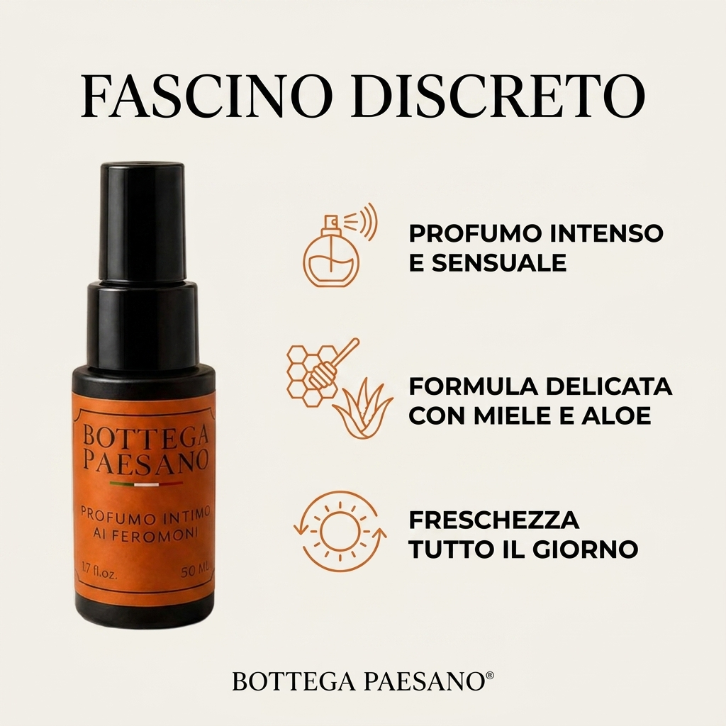 Profumo ai Feromoni benefici fascino discreto - Bottega Paesano