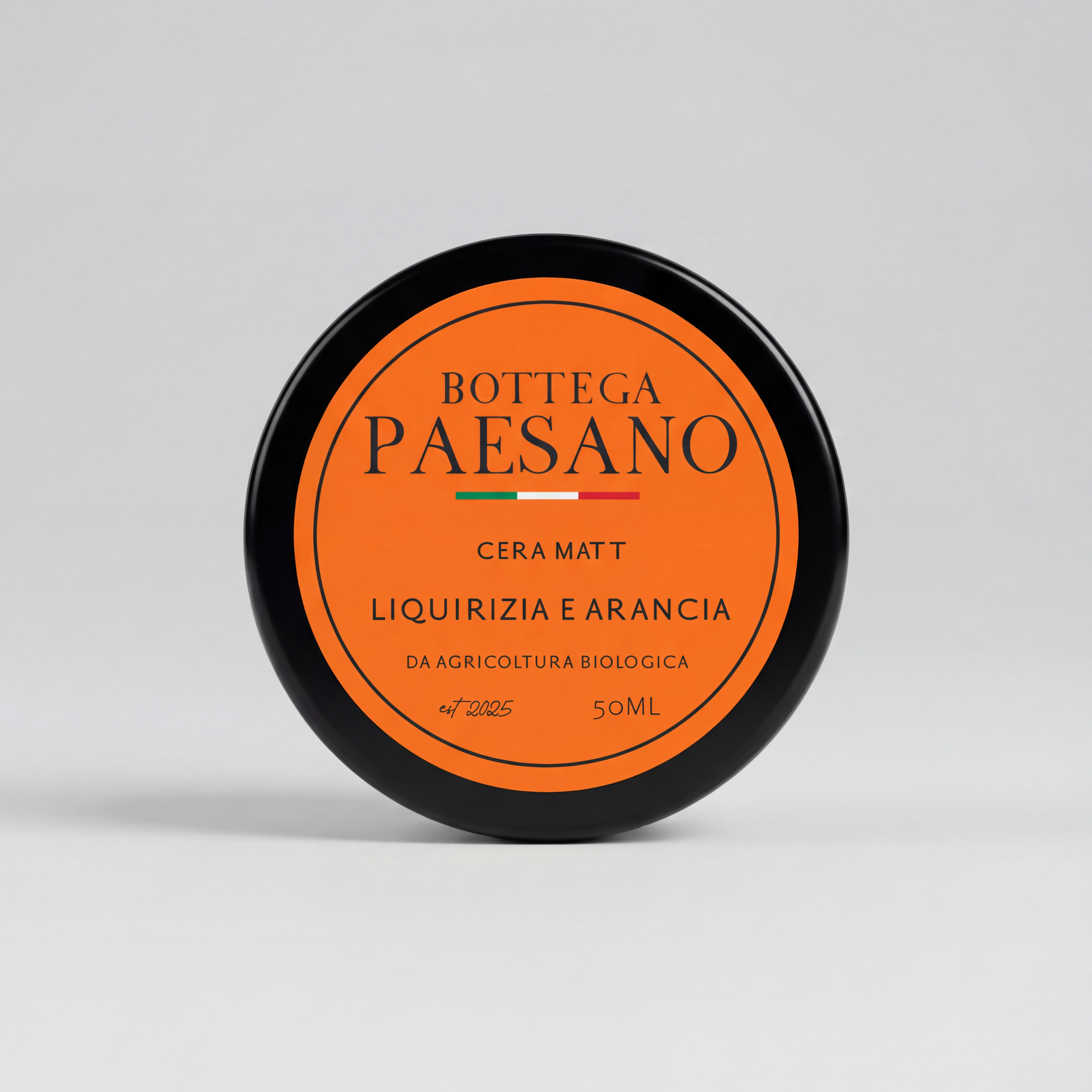 Cera effetto matt Liquirizia Bottega Paesano — pack shot fronte