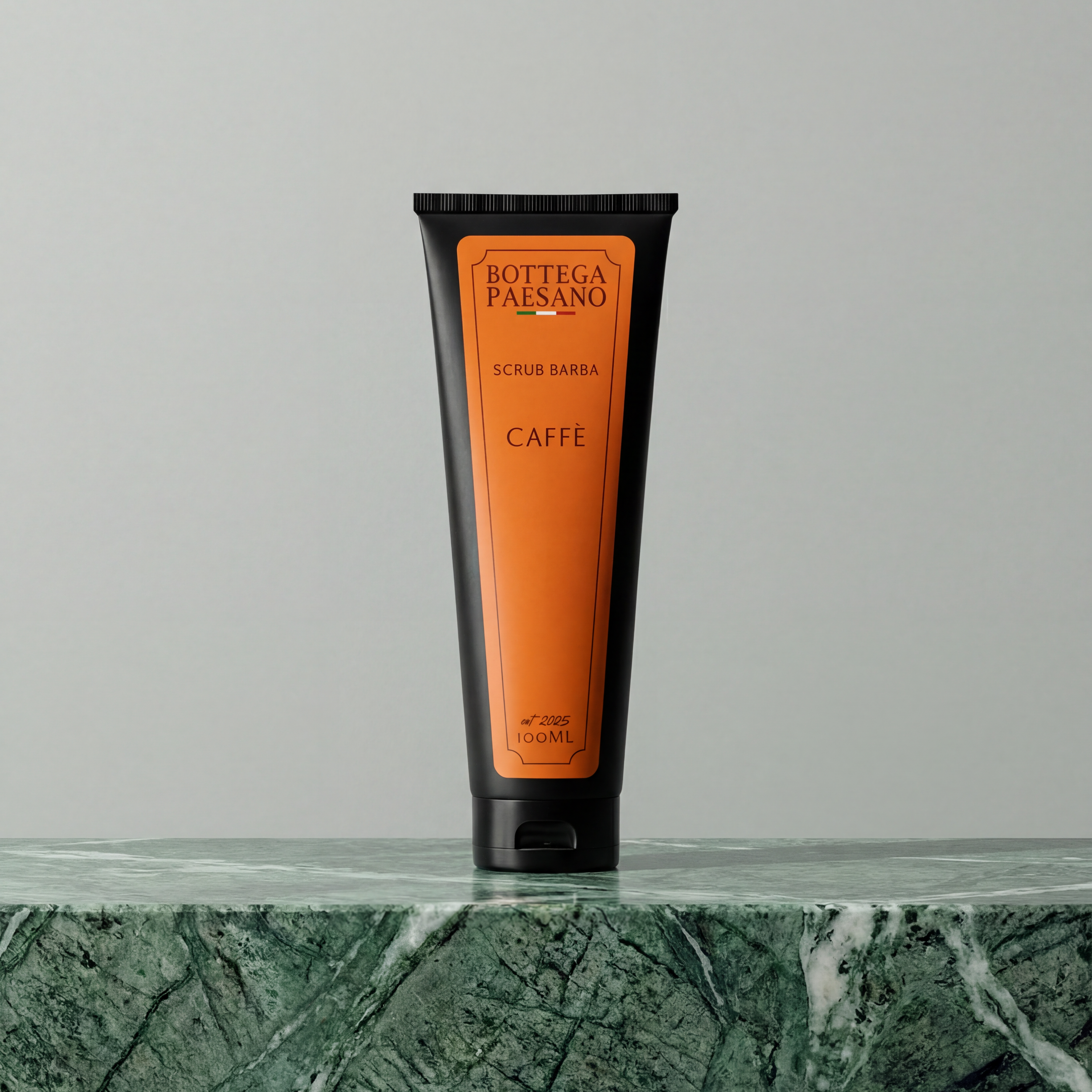 Scrub barba purificante al caffè Bottega Paesano — dettaglio texture