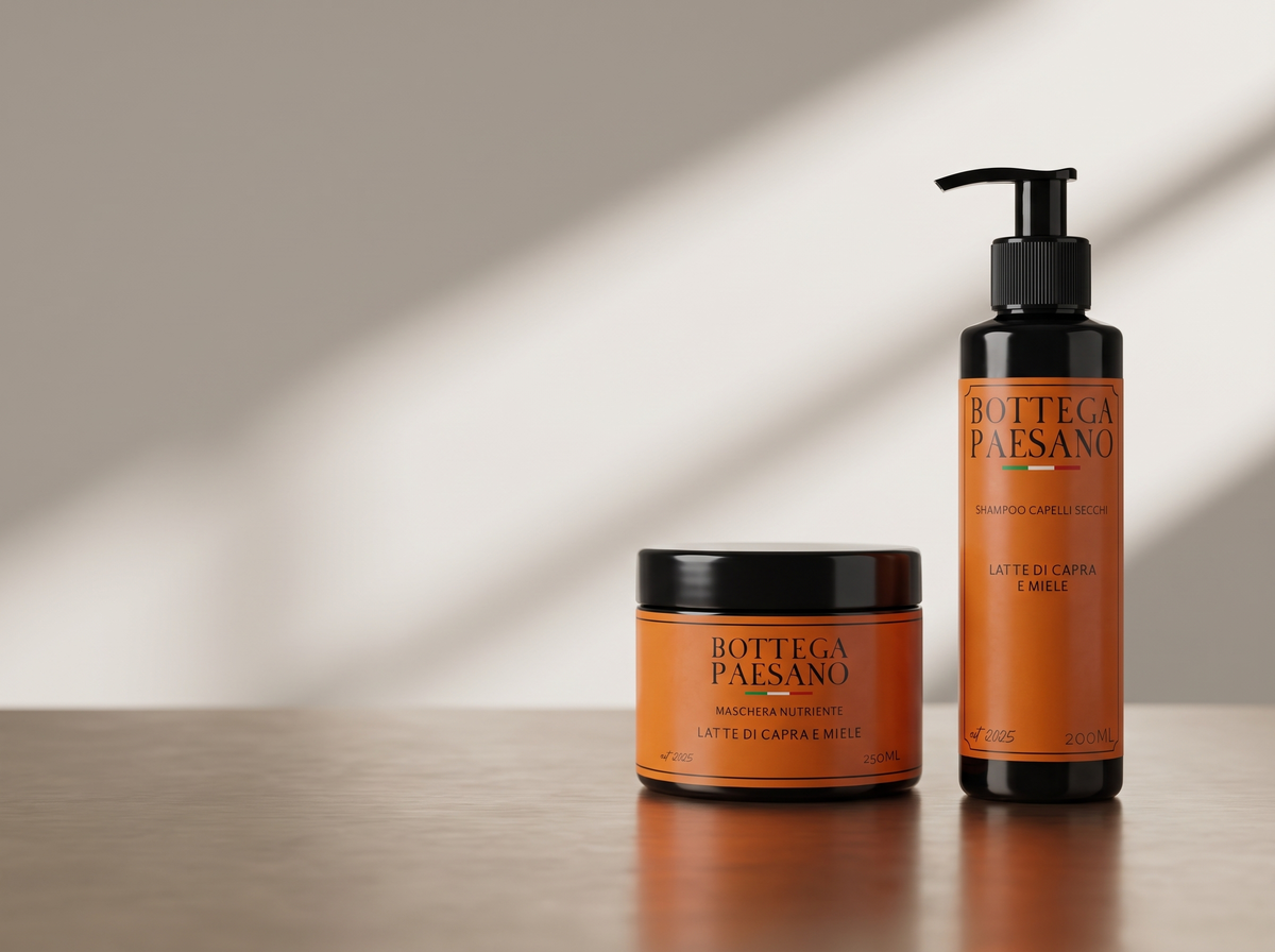 Shampoo e Maschera al Latte di Capra e Miele Bottega Paesano