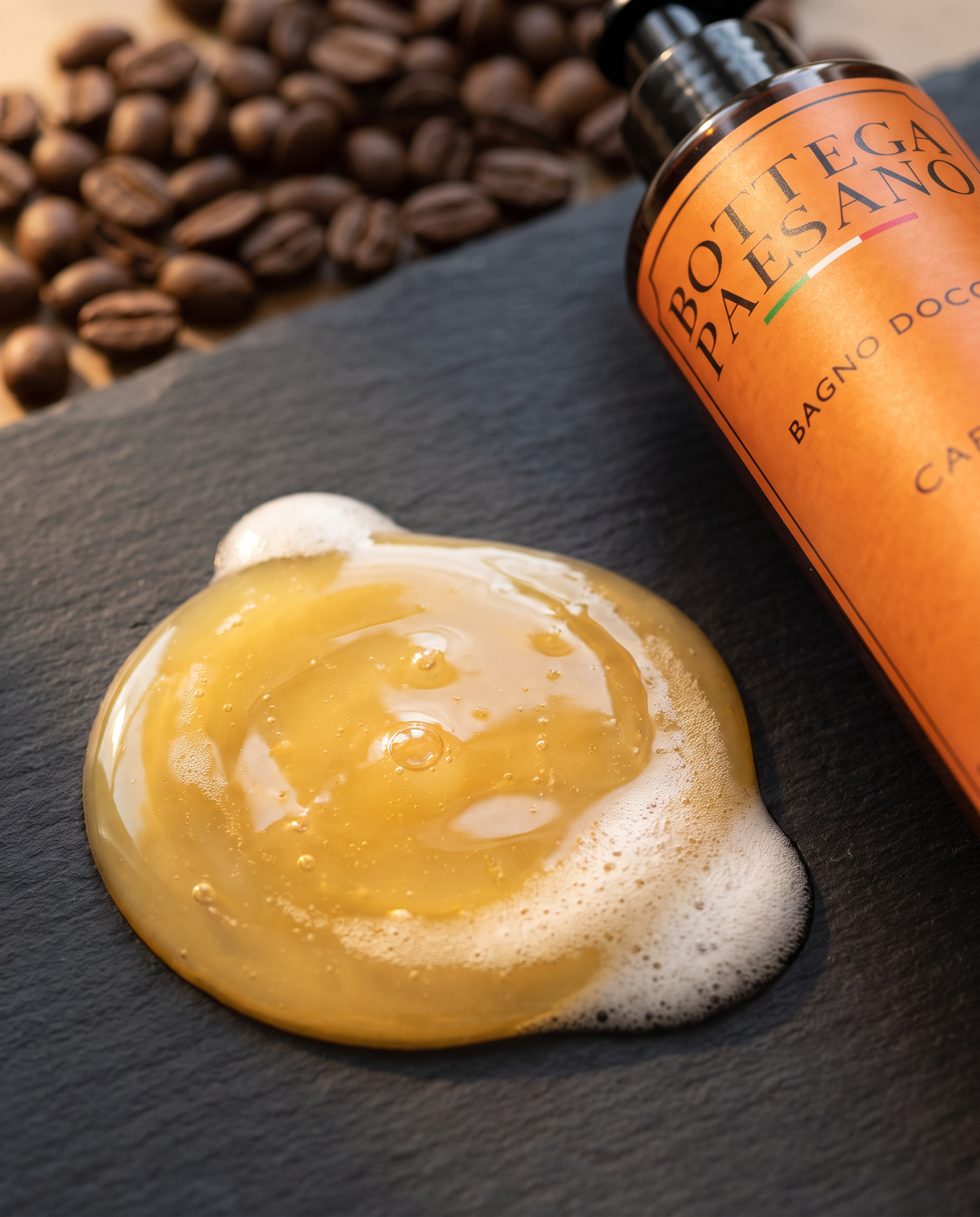 Bagno Doccia al Caffè: la texture, gel giallo miele — Bottega Paesano