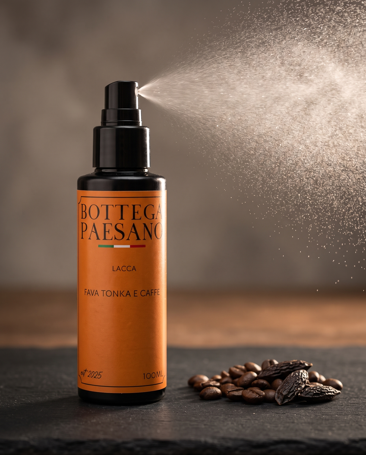 Lacca Fava Tonka e Caffè: la nebulizzazione fine — Bottega Paesano