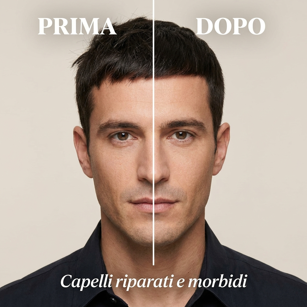 Maschera Capelli Secchi al Latte di Capra - Prima e Dopo