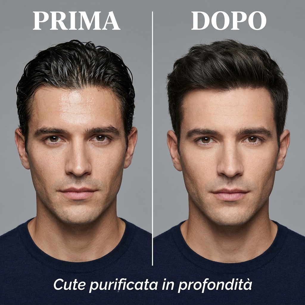 Maschera Purificante Carbone e Liquirizia - Prima e Dopo