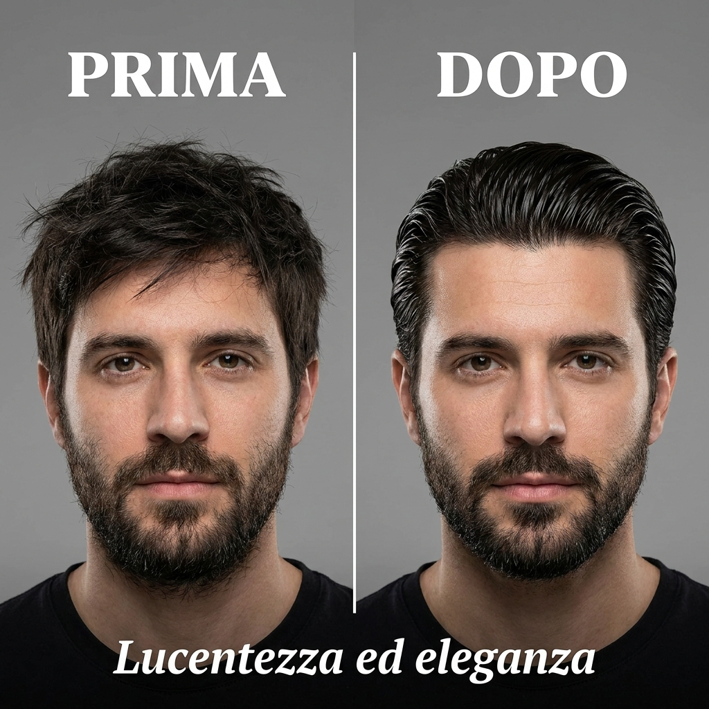 Cera Effetto Bagnato Tabacco e Vaniglia - Prima e Dopo