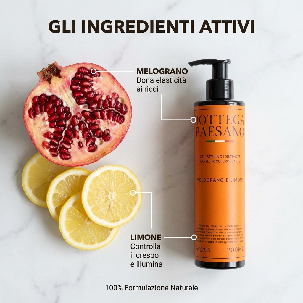 Gel Effetto Bagnato Capelli Ricci - Ingredienti attivi