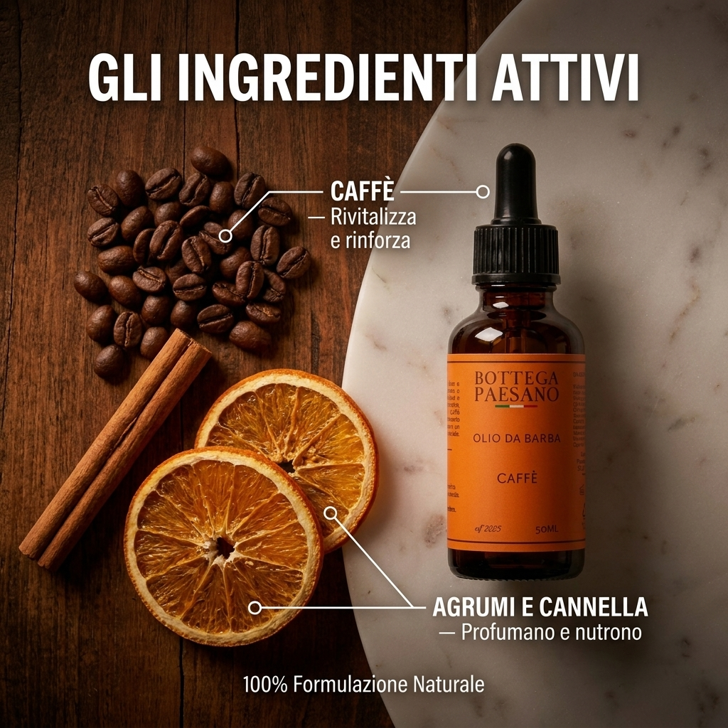Olio da Barba al Caffè - Ingredienti attivi