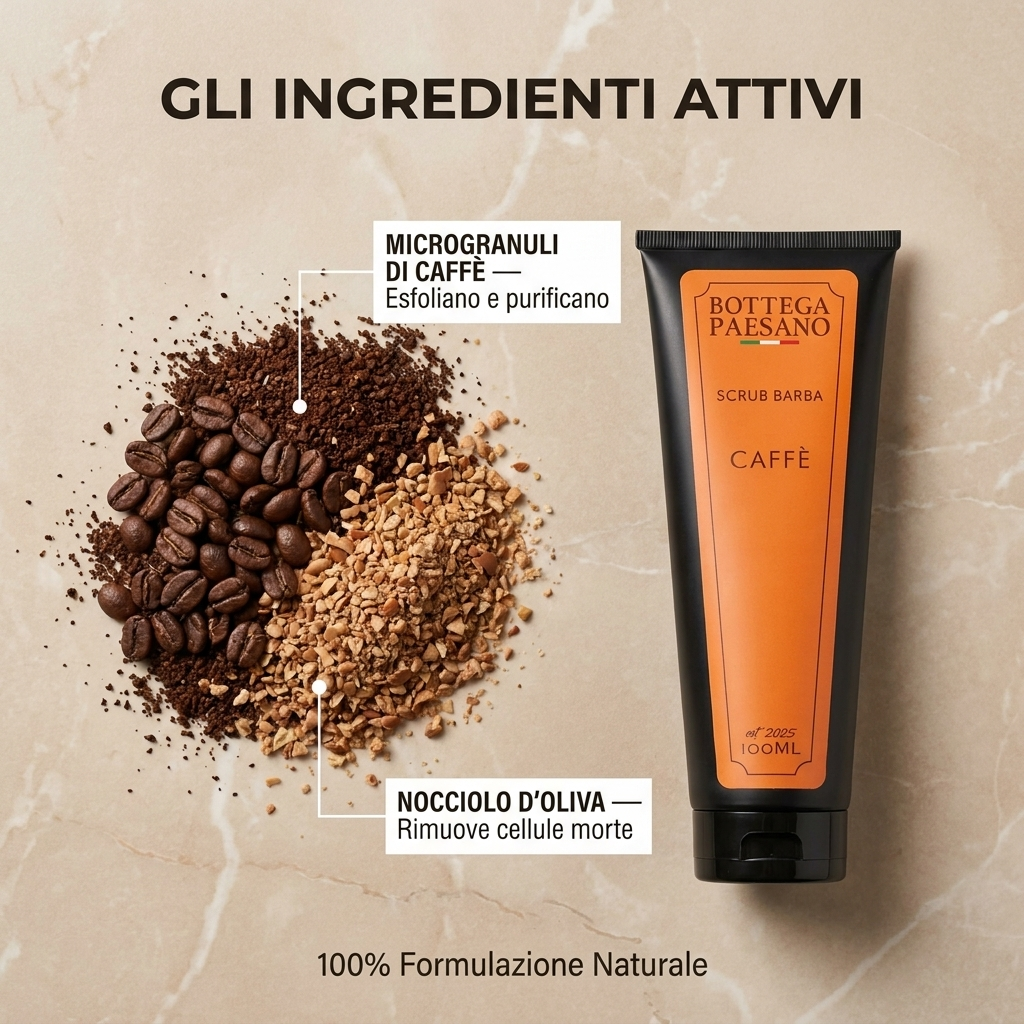 Scrub Barba Purificante al Caffè - Ingredienti attivi