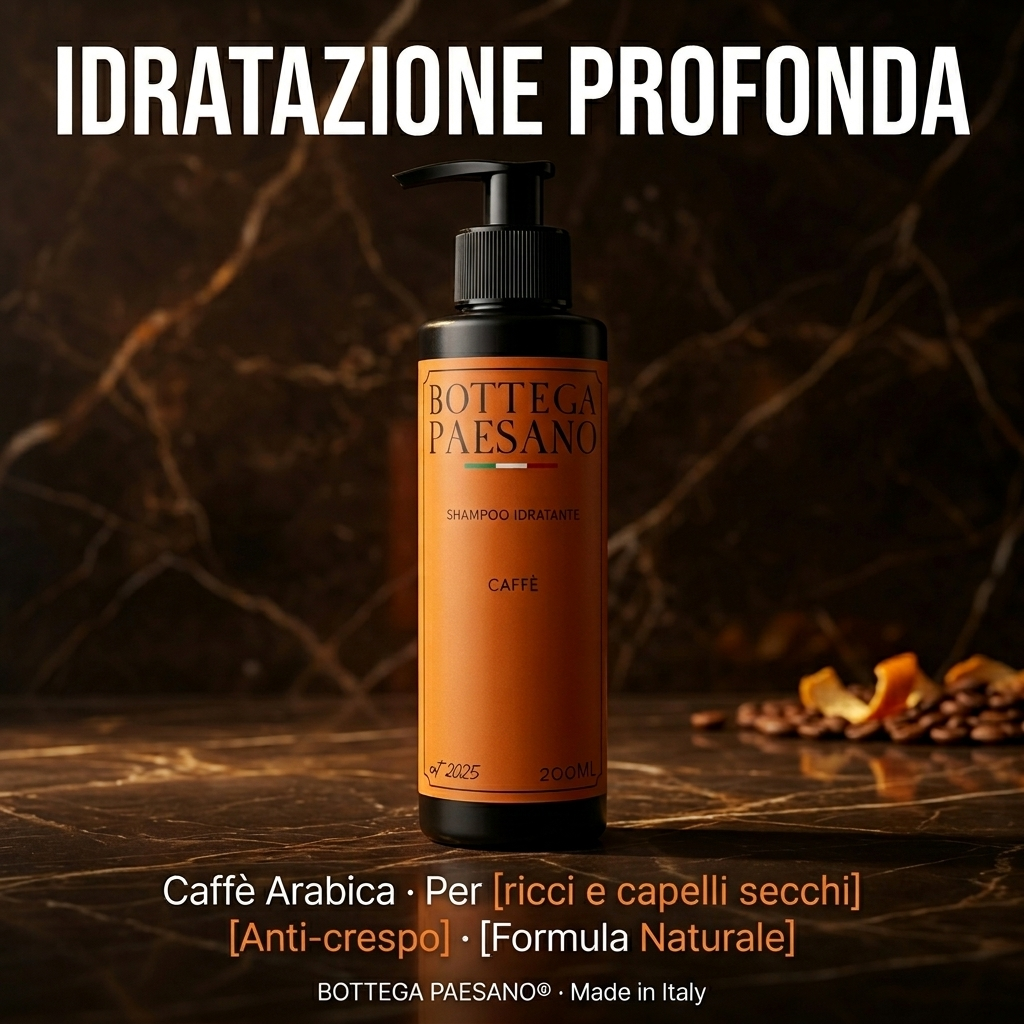 Shampoo Idratante al Caffè - Idratazione profonda