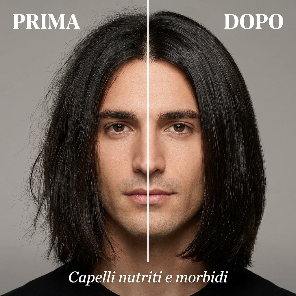 Shampoo Capelli Secchi al Latte di Capra - Prima e Dopo