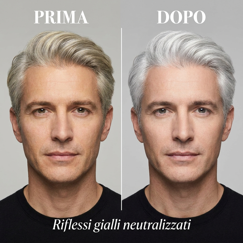 Shampoo Anti-giallo - Prima e Dopo