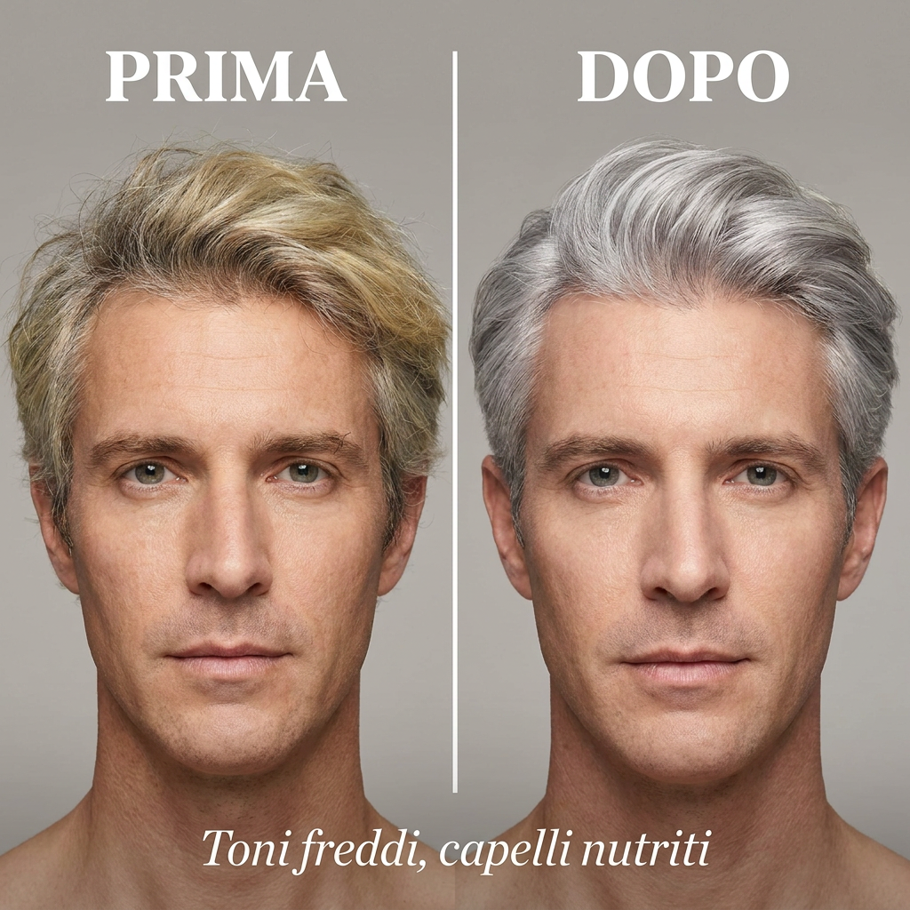 Maschera Tonalizzante Anti-giallo - Prima e Dopo