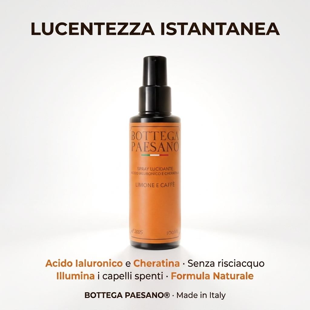 Spray Lucidante Acido Ialuronico e Cheratina - Lucentezza istantanea