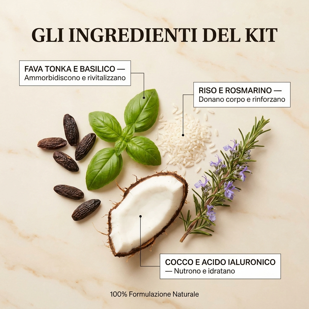 Box Capelli Lisci 2 in 1 - Ingredienti del kit