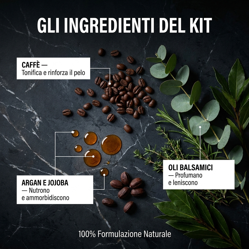 Box Barba Curata 4 in 1 - Ingredienti del kit