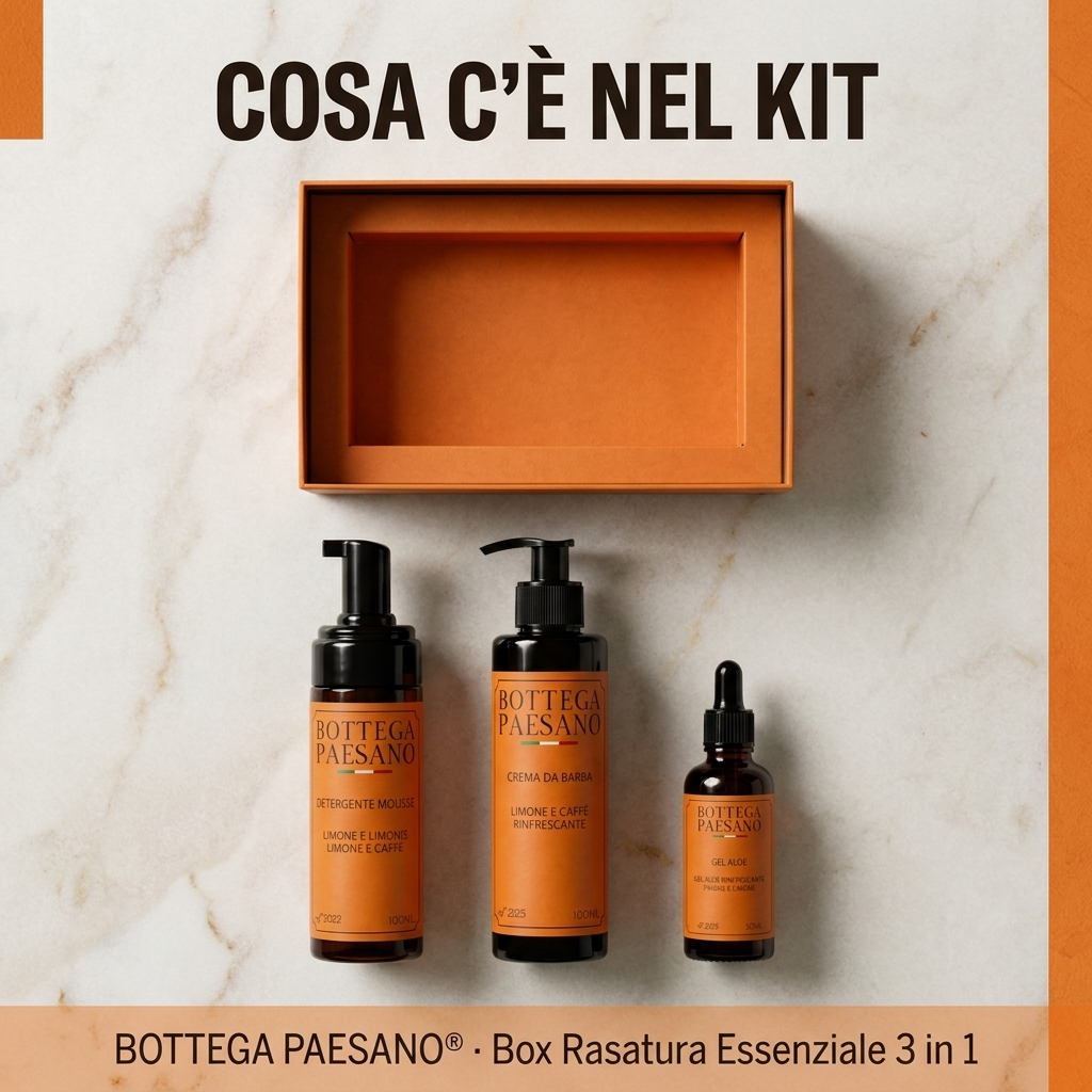 Box Rasatura Essenziale 3 in 1 - Cosa c'è nel kit