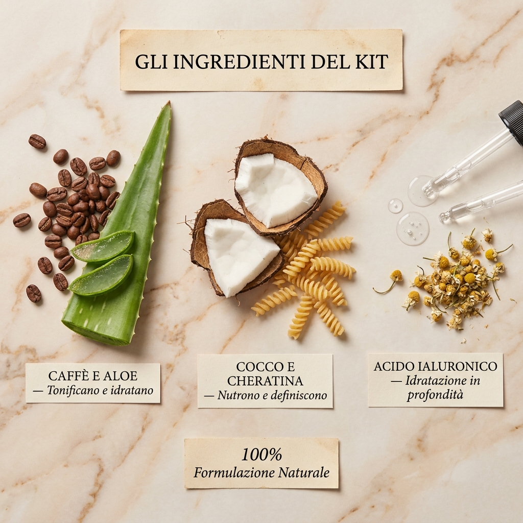 Box Routine Completa Ricci 8 in 1 - Ingredienti del kit