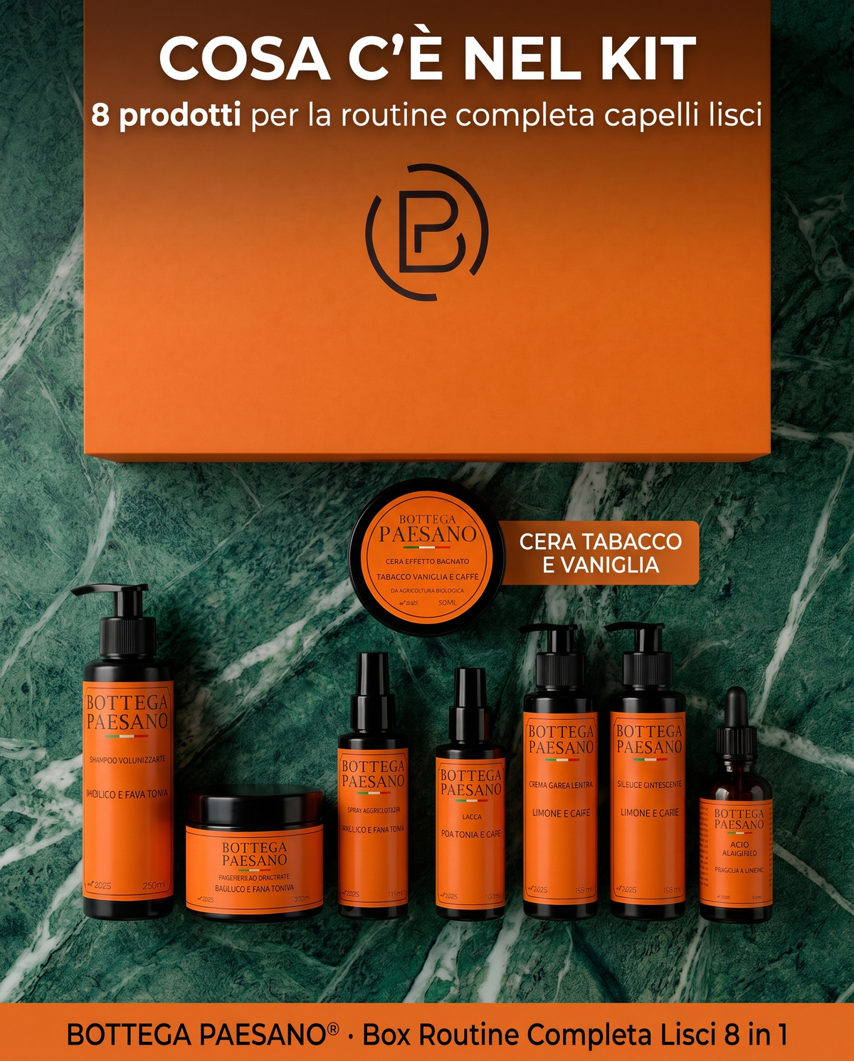 Cosa c'è nel kit: Box Routine Completa Lisci 8 in 1